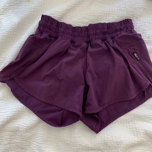 Plum Colored Lulu Lemon athletic shorts